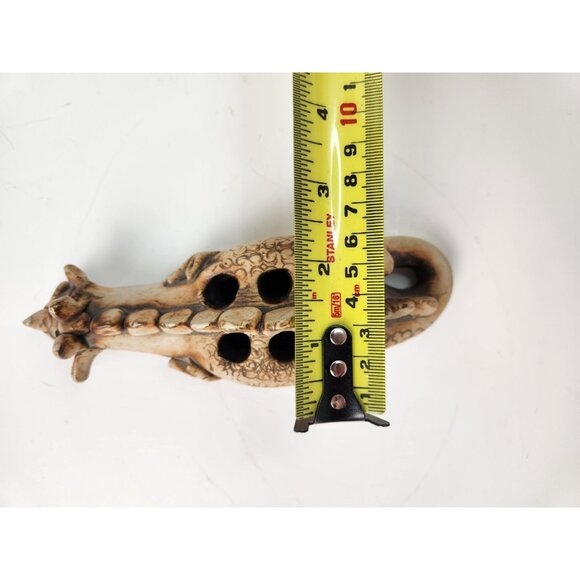 Vintage Ceramic Dragon Pen Holder Brown Heavy - Picture 9 of 9